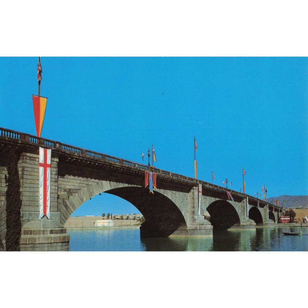 London Bridge Lake Havasu City Arizona Vintage Petley Postcard C28731 - Picture 1 of 2